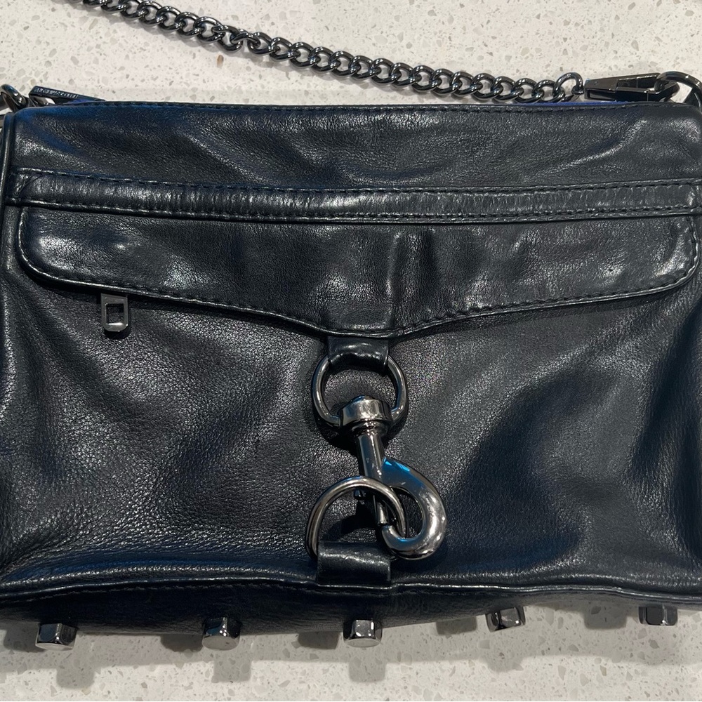 Rebecca Minkoff, black, leather, M.A.C purse